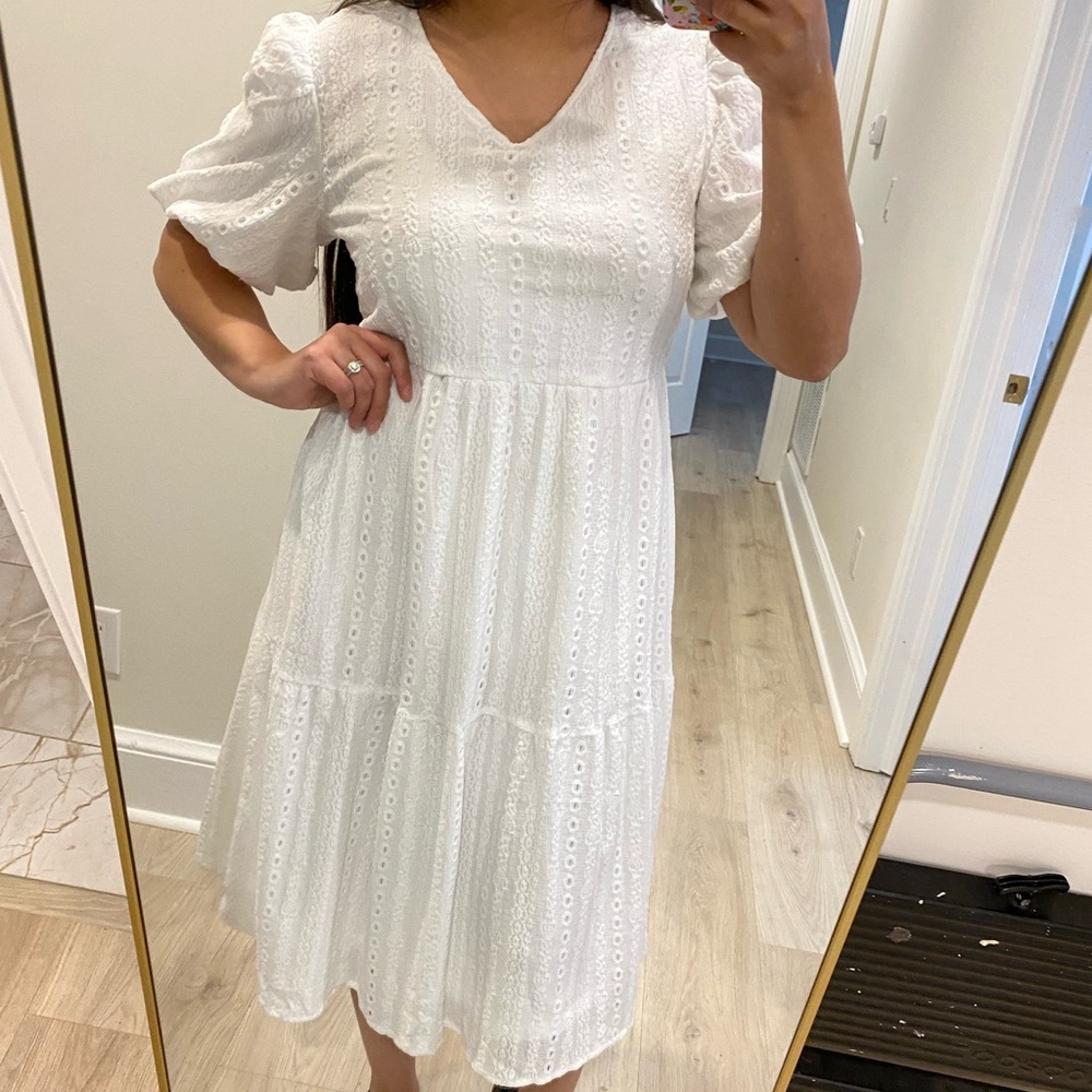 White Dress Midi Main Street Exchange